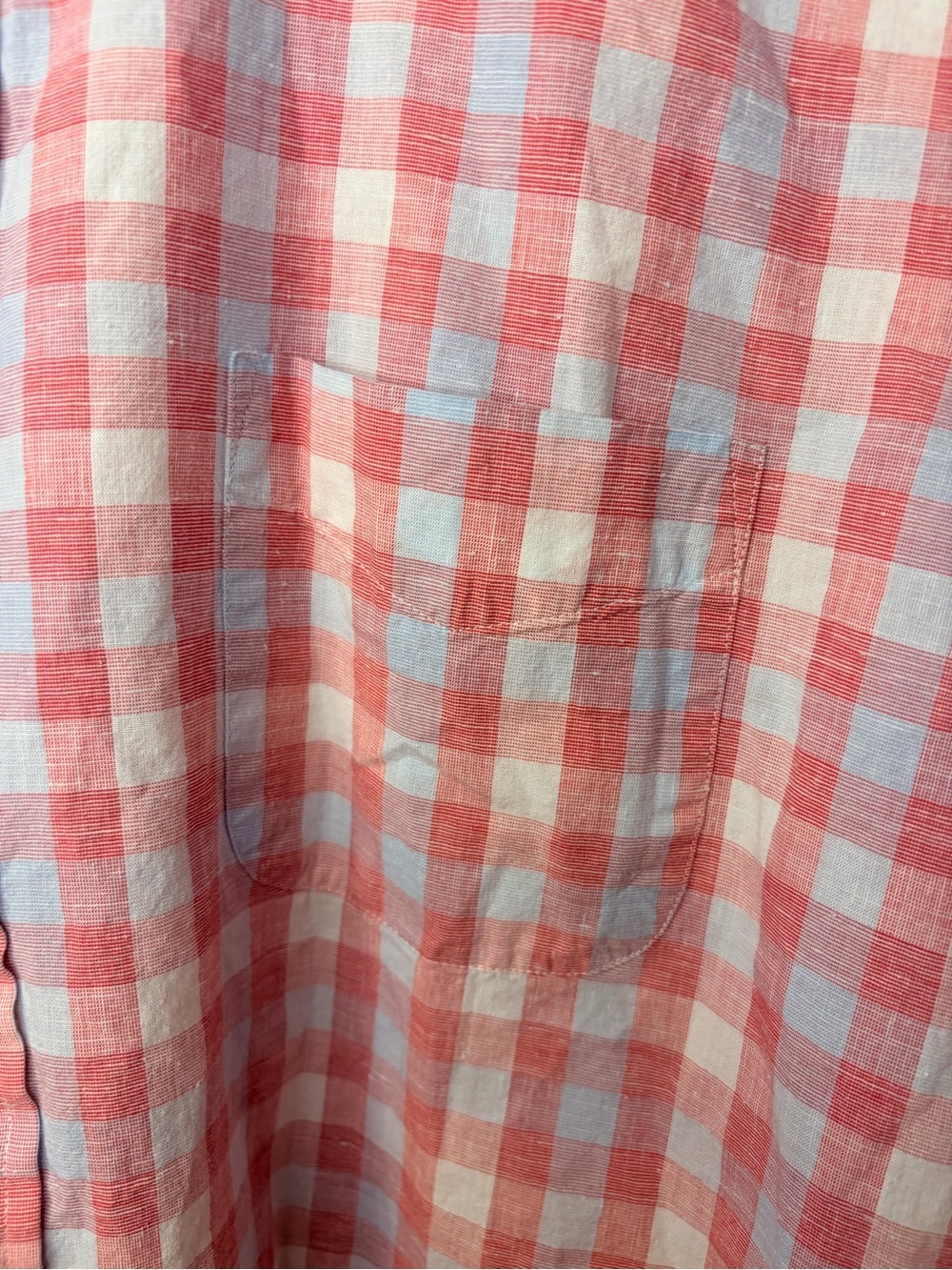 Cremieux Men’s Pink and Blue Short Sleeve Button Down Collar Shirt, Size XXL - Picture 3 of 10